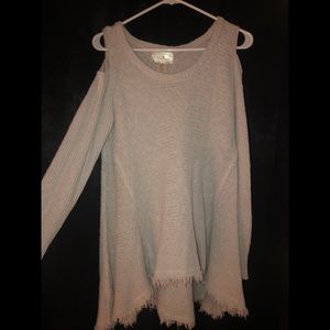 Cold shoulder sweater